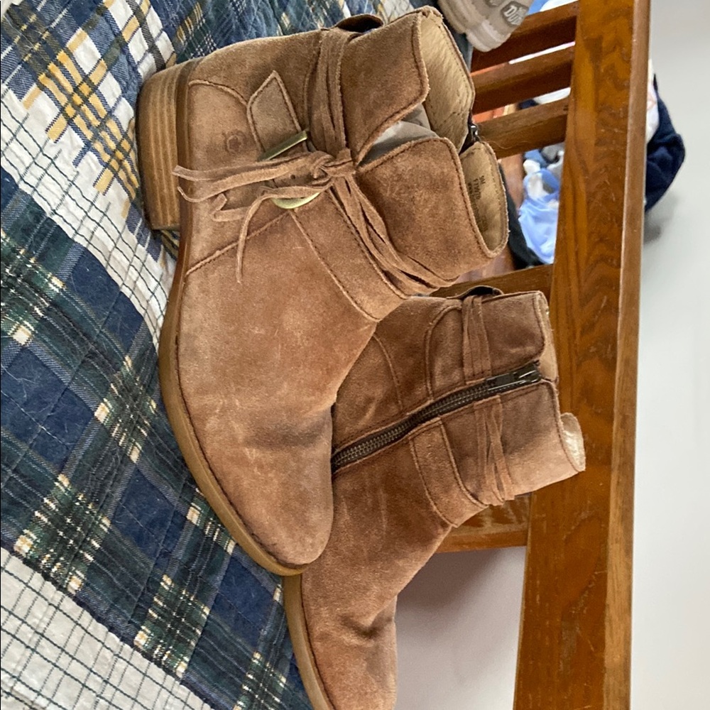 Born Brown Suede Ankle Boots